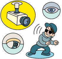 神社・仏閣における主な防犯のポイントイメージ